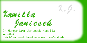 kamilla janicsek business card